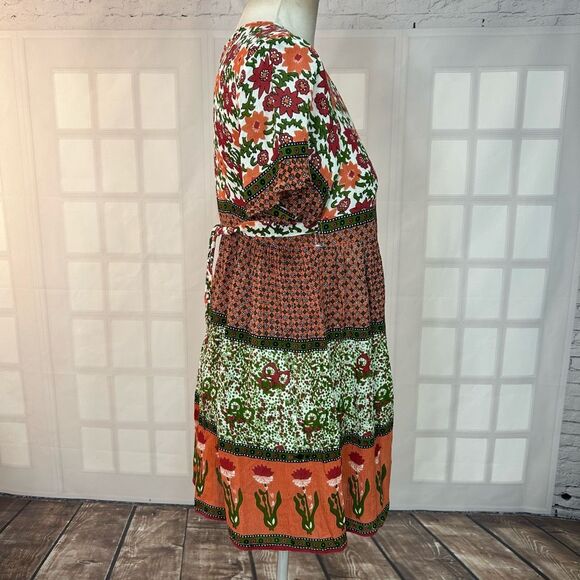 Raga enchanted forest mini boho wrap dress size small - Picture 8 of 11